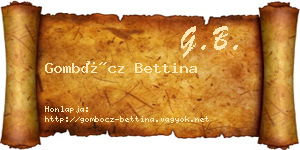 Gombócz Bettina névjegykártya